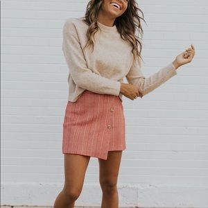 Gilli Red Mini Skirt with Button Detailing